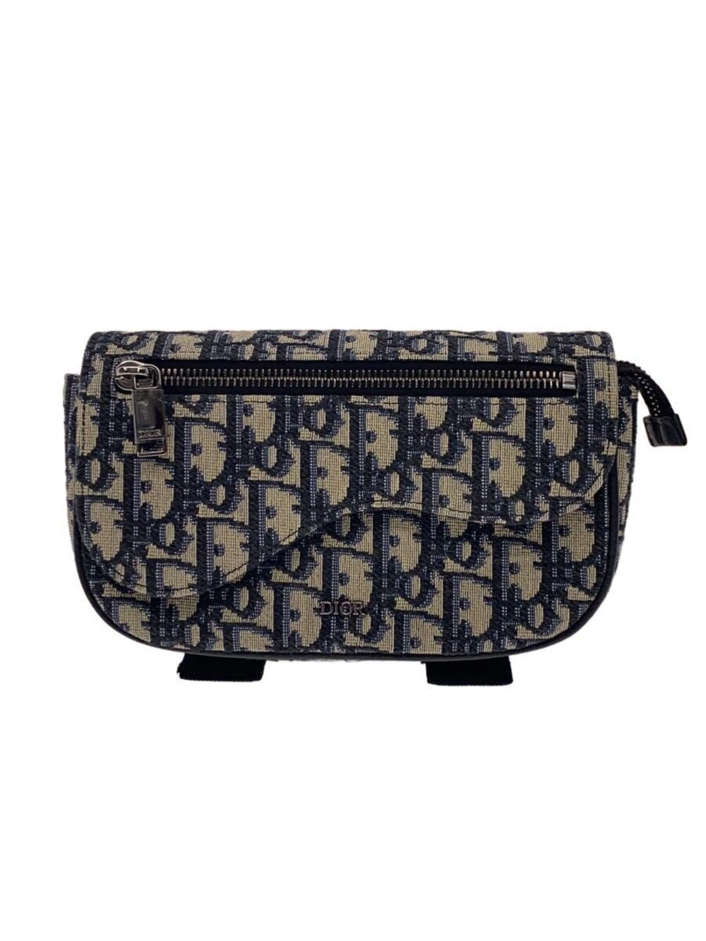 Christian Dior Oblique Arm Pouch Clutch Canvas Cream All over